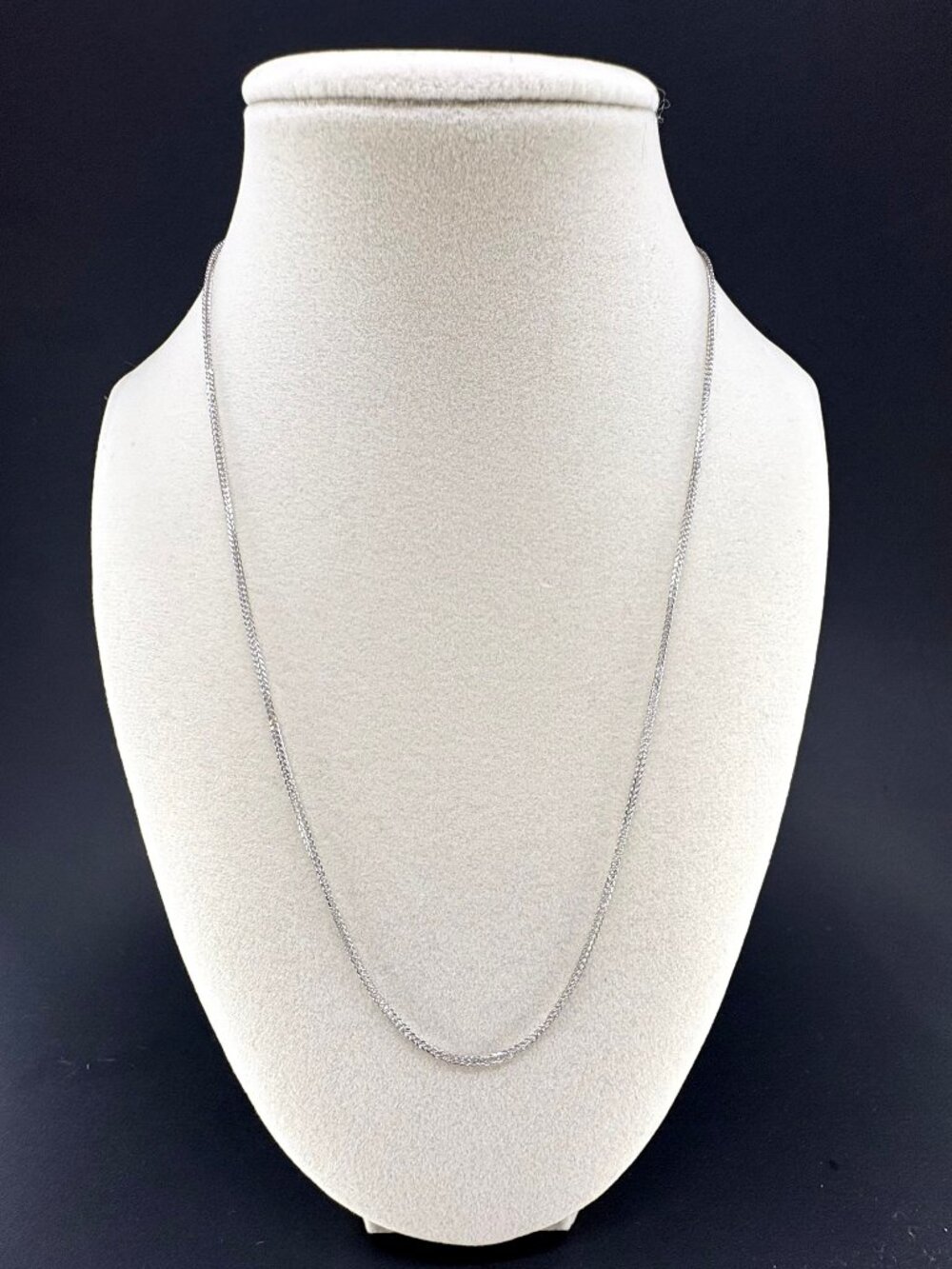 Solid 999 Fine Silver Chopin Chain Necklace 1.2mm 20" 500mm 2.18g Stamped 999